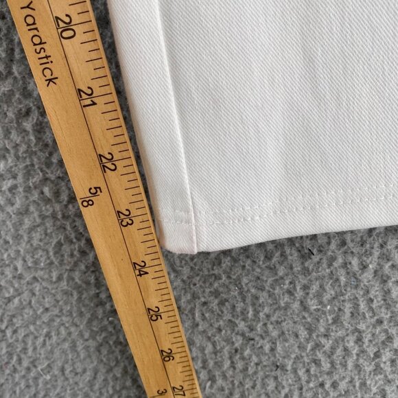Lysse Jeans Womens Large White Jeggings Stretch Pull On Capri Gold Side Stripe - Picture 9 of 11